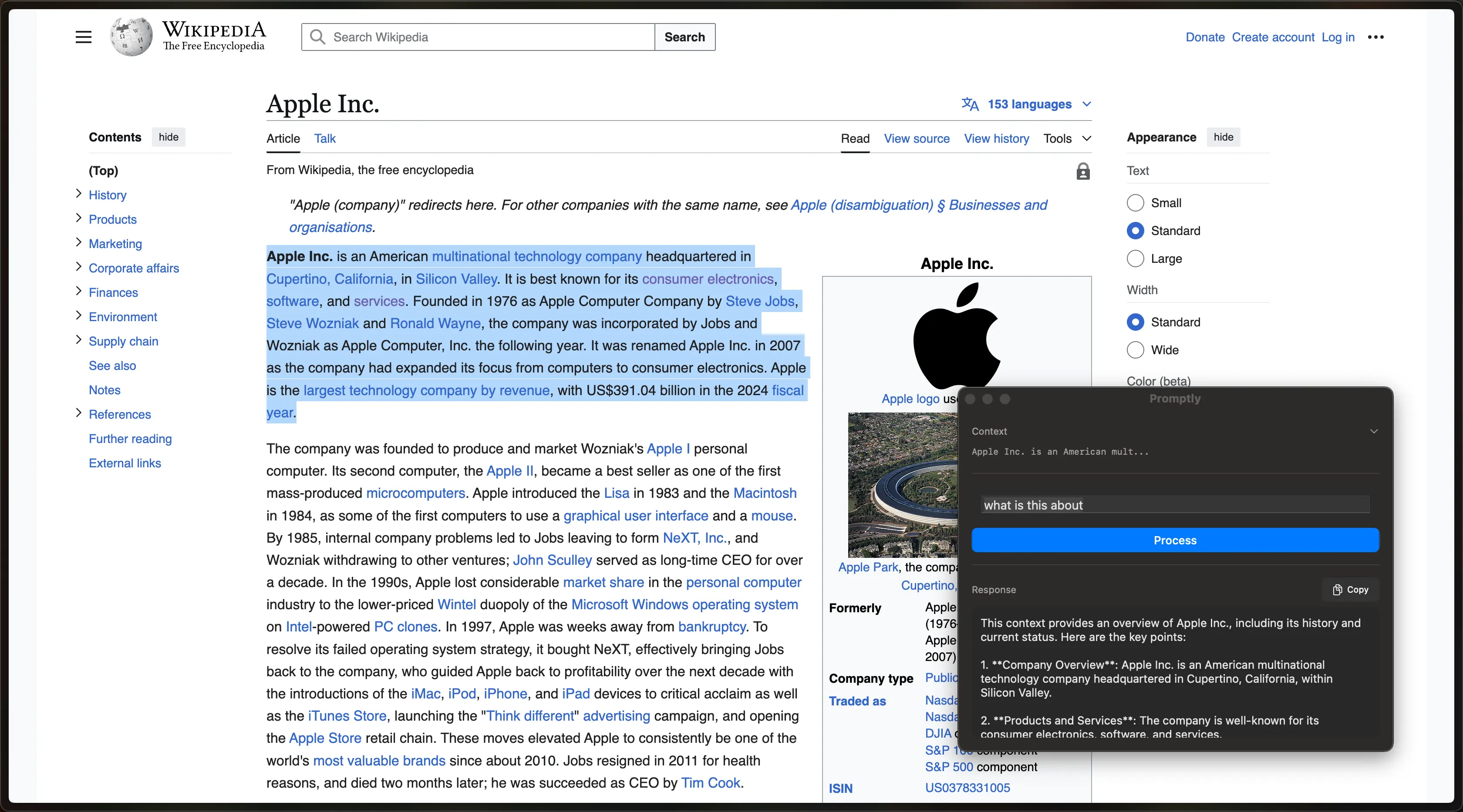 Promptly Interface - Clean and native macOS design